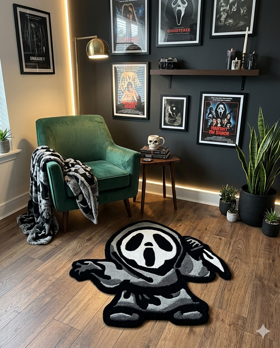 Ghost Face Handmade Tufting Rug